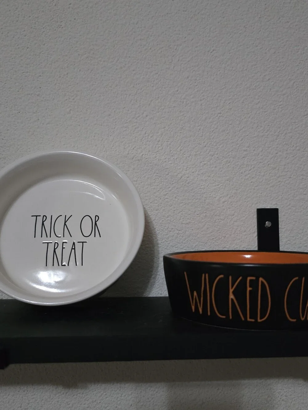 Rae Dunn Pet Bowls Rae Dunn Halloween Pet Cat Dog Bowl Trick Or Treat Wicked Cut